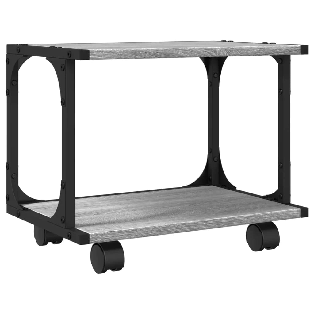 Sonoma Supporto per stampante a 2 livelli scrivania/ufficio 41 x 28 x 33,5 cm grigio 02_0044796