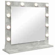 Specchio da Vanit¨¤ Rettangolare Grigio cemento 60 x 55 x 18 cm