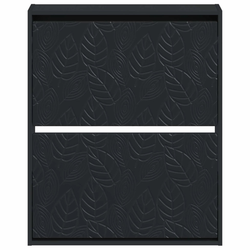 Mobiletto per Scarpe da Muro DELFT 71 x 17 x 86 cm Nero 897076