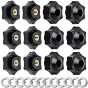 Viti a maniglia 12 pezzi - Viti M6 a vite - Maniglia in plastica - Viti a vela - Materiale di fissaggio - Viti a corda di alta qualità - Viti a maniglia