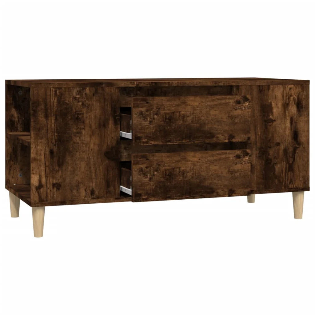 Mobile TV multimediale mensola TV credenza TV sala da pranzo soggiorno camera da letto rovere affumicato 102 x 44,5 x 50 cm legno ingegnerizzato marrone 02_0027307
