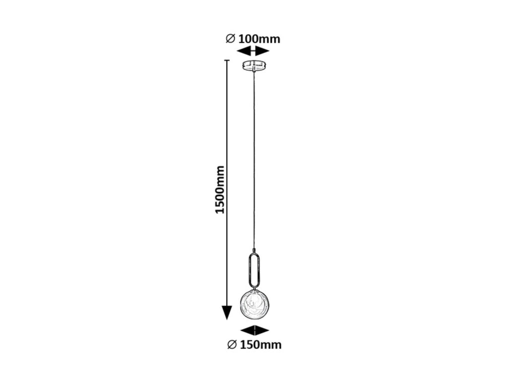 Lampada a sospensione vintage Rosehip vetro Ø15 G9 Rabalux