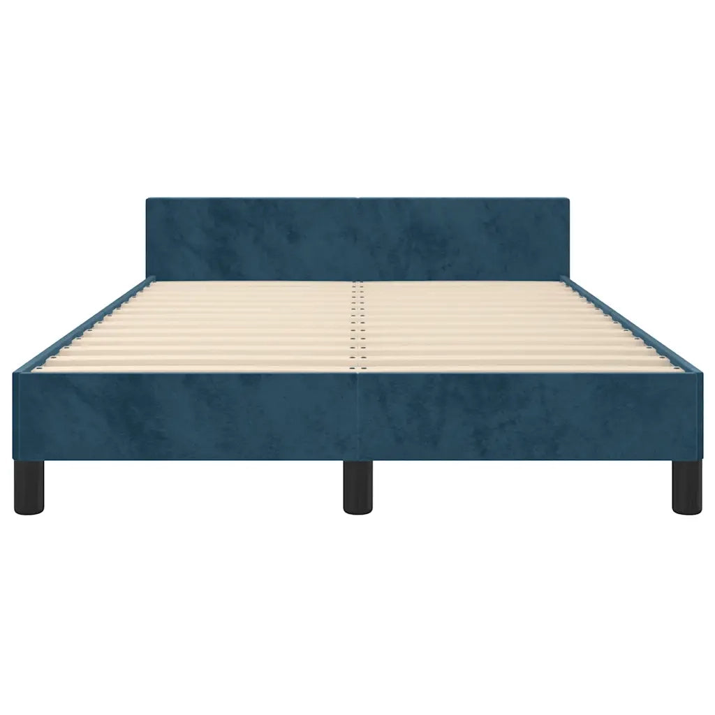 Giroletto senza Materasso-Struttura Letto Blu Scuro 120x200 cm in Velluto 148108