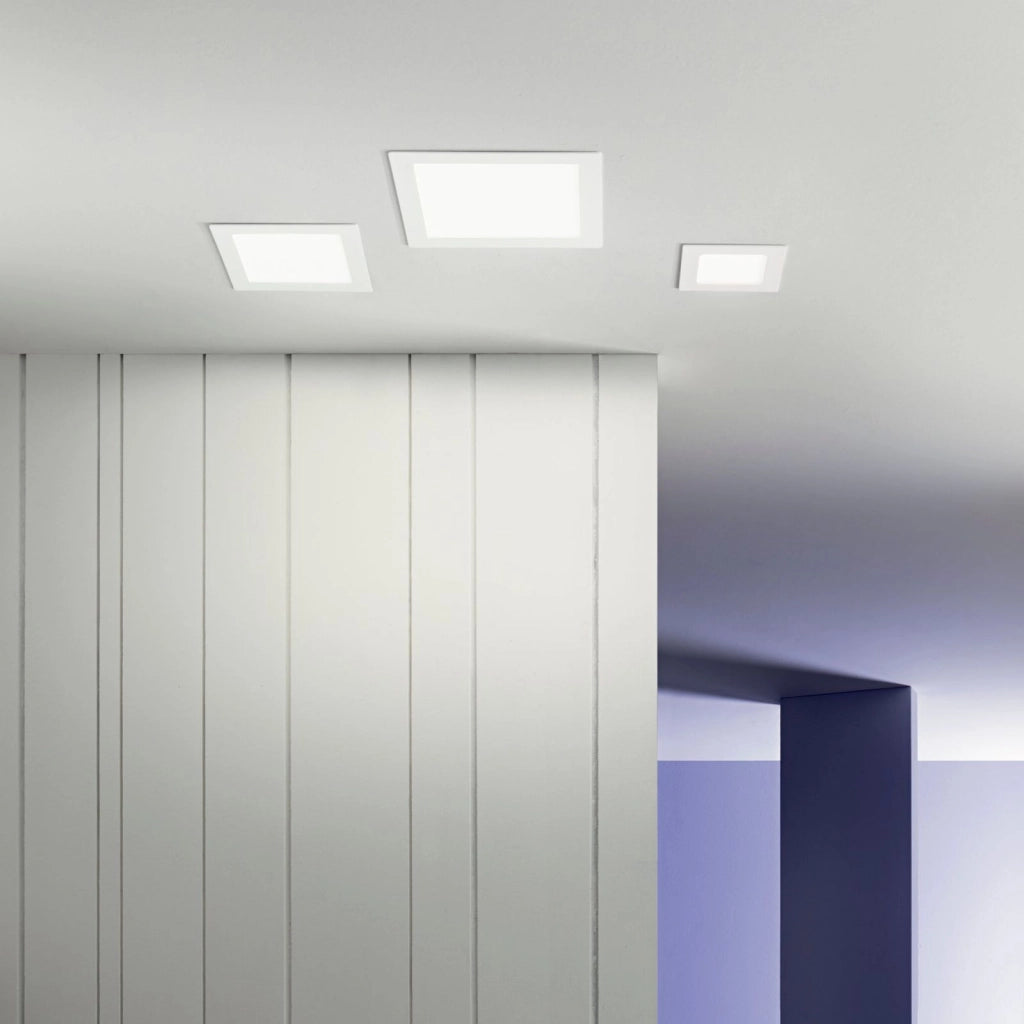 INCASSO LED FLAP BIANCO 18W 1980LM CCT 3000K / 4000K / 6500K 22,5X22,51,85CM