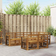 Set divani 7 pcs Naturale Legno di Acacia Massello