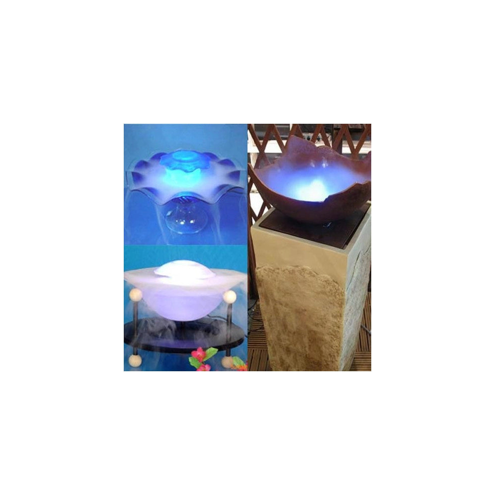 Trade Shop - Generatore Nebbia Mm-32 Lampada A Led Multicolor Per Acquario Rgb 12 Led -