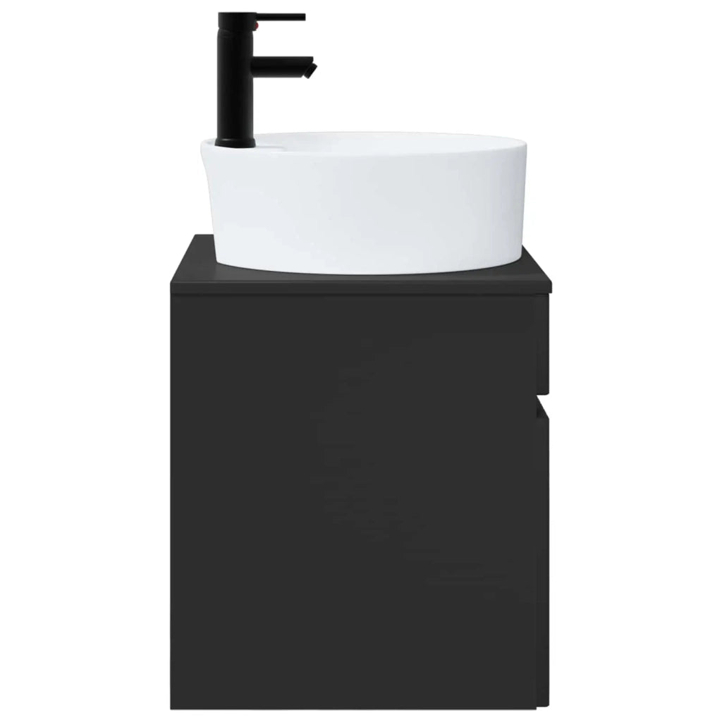 Mobile lavabo da parete Nero 49 x 44,5 x 65 cm