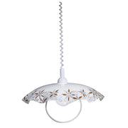 Saliscendi D45 1xE27 Montatura Bianca Vetro Lastra Bianco E-Energy Brigitta