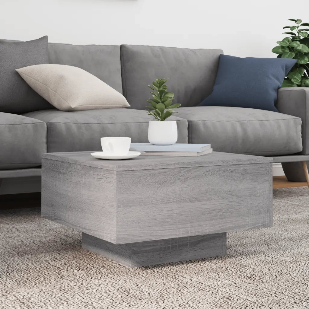 Tavolino da Salotto Grigio Sonoma 55x55x31 cm Legno Multistrato 836572
