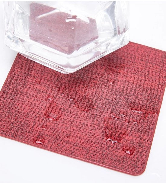 Set di Supporti per Oggetti di 8 pezzi - Supporti Quadrati - Supporti per Oggetti in Pelle Idrorepellente - Supporti per Oggetti con Contenitore - Dimensioni 10 x 10 cm - Supporto per Oggetti con Contenitore
