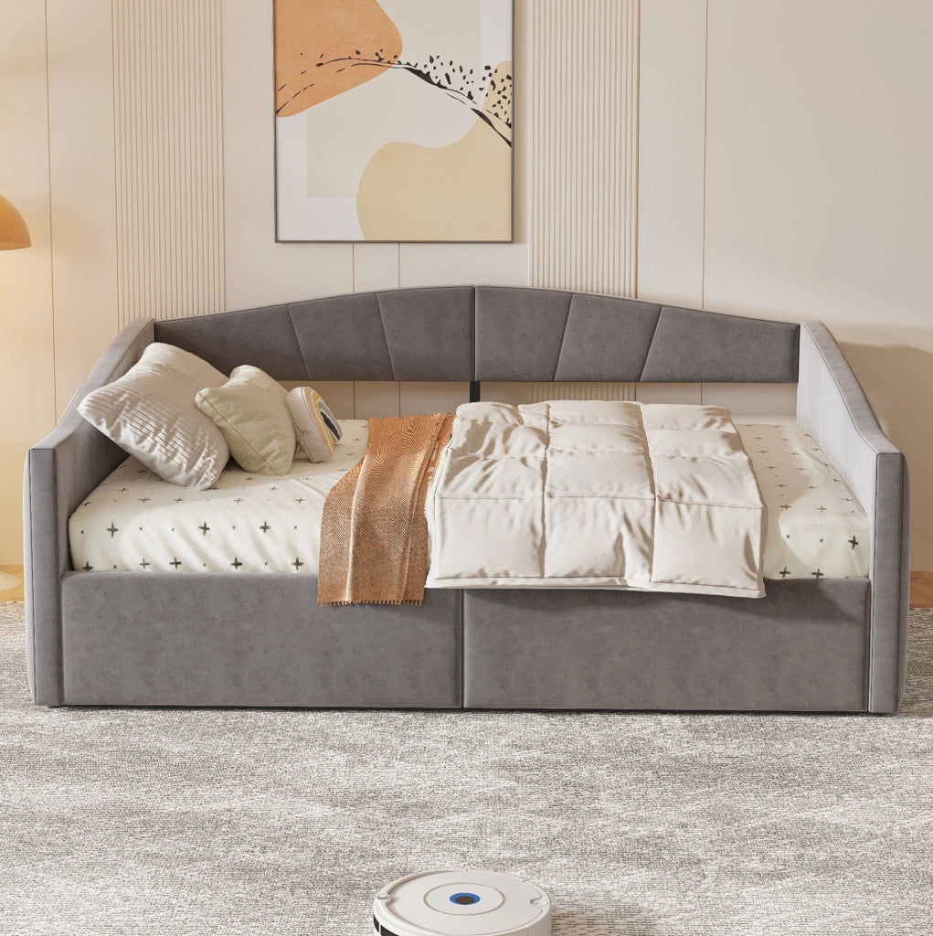 Letto imbottito 140x200 cm con contenitore idraulico e rete a doghe