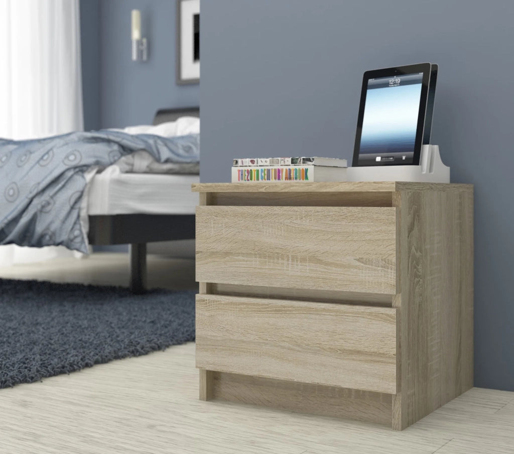 Comodino AKORD K60 Sonoma Quercia 60 cm 2 cassetti 60x40x55 cm