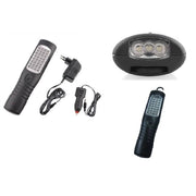 Trade Shop - Torcia Portatile Lampada Emergenza 35 Led 3 In 1 Calamita Gancio Ricaricabile -