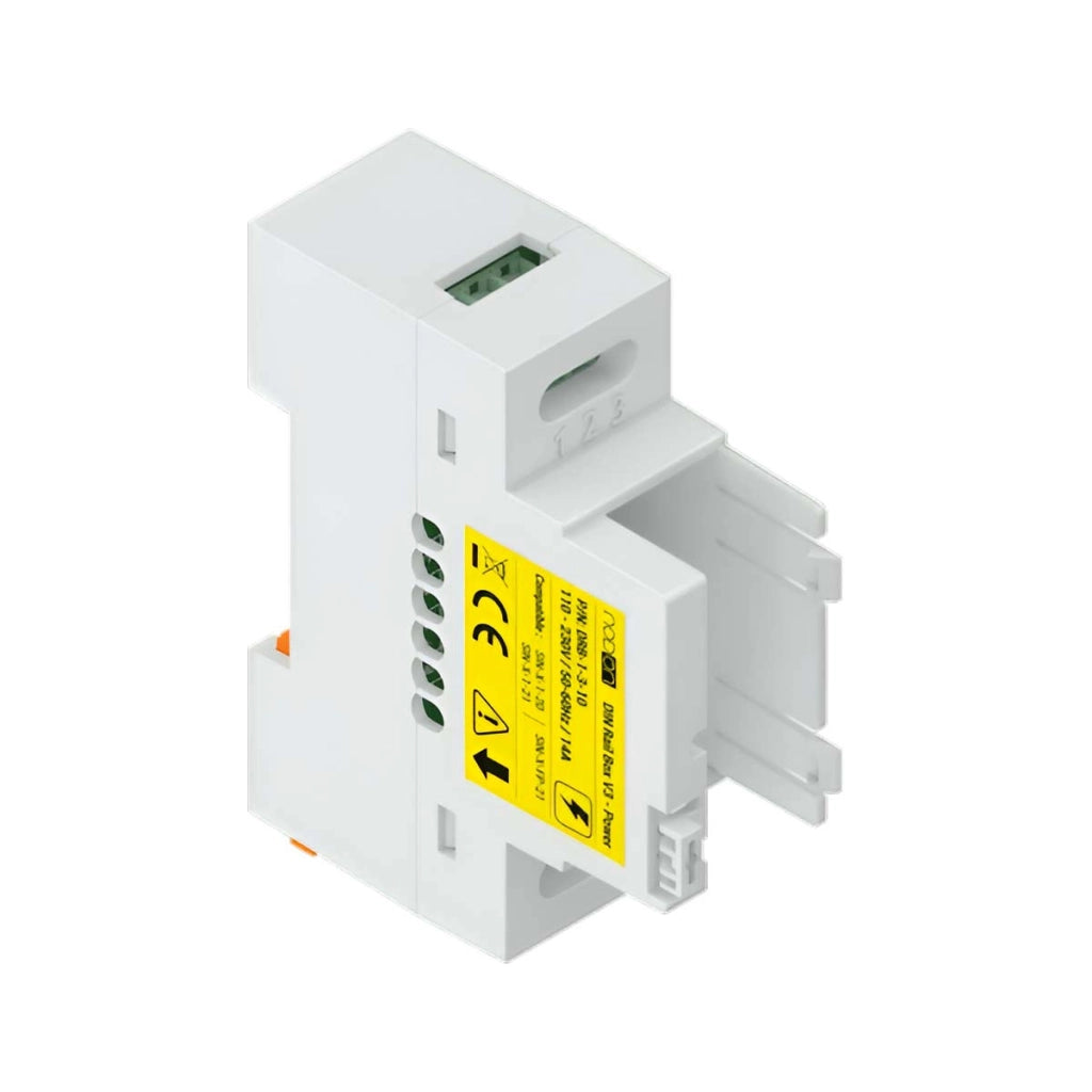 Custodia Rail DIN V3 versione Power per moduli elettrici 14A IP20 Bianco NODON