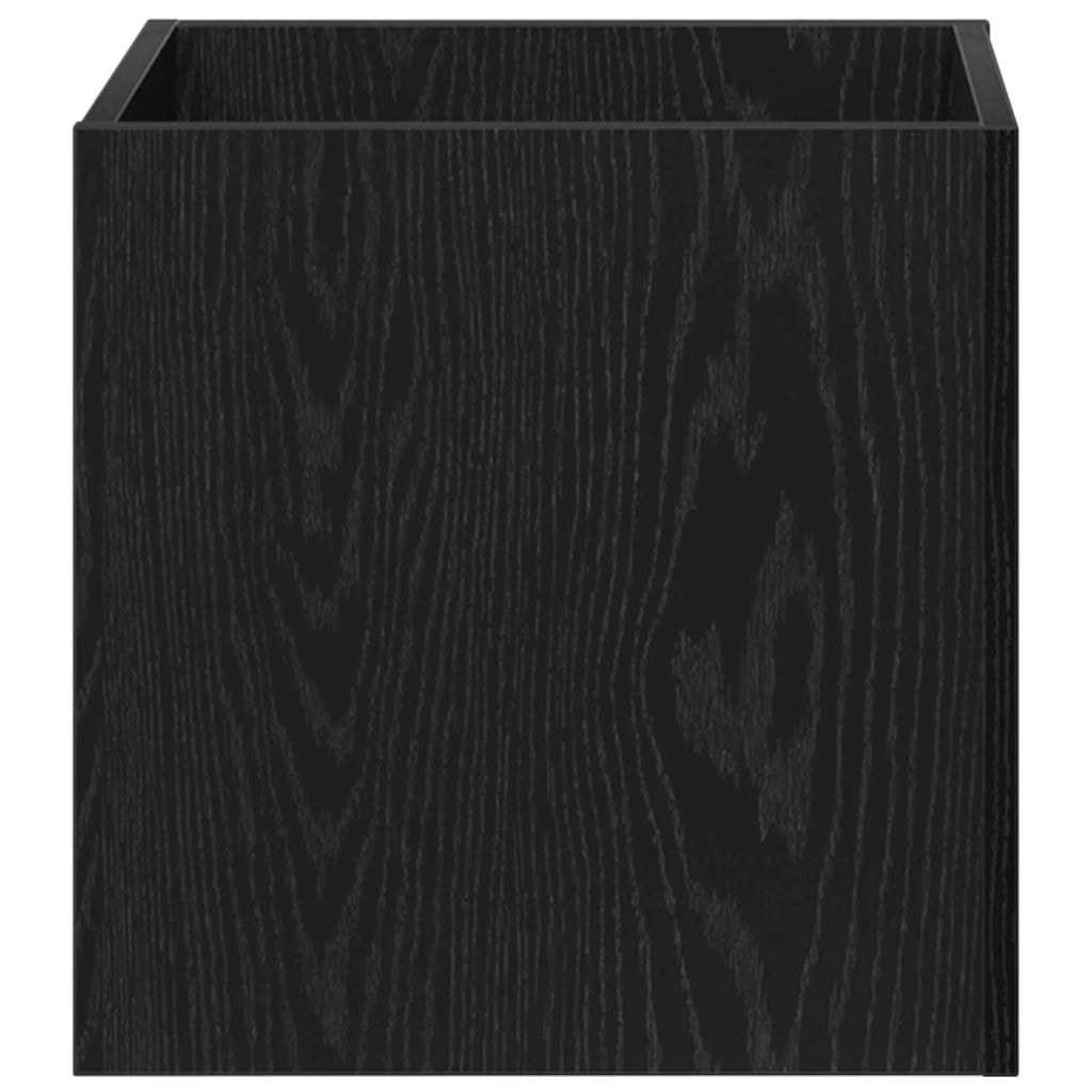 Scatola per vasi Rovere Nero 40 x 40 x 40 cm Legno multistrato CFW3744040