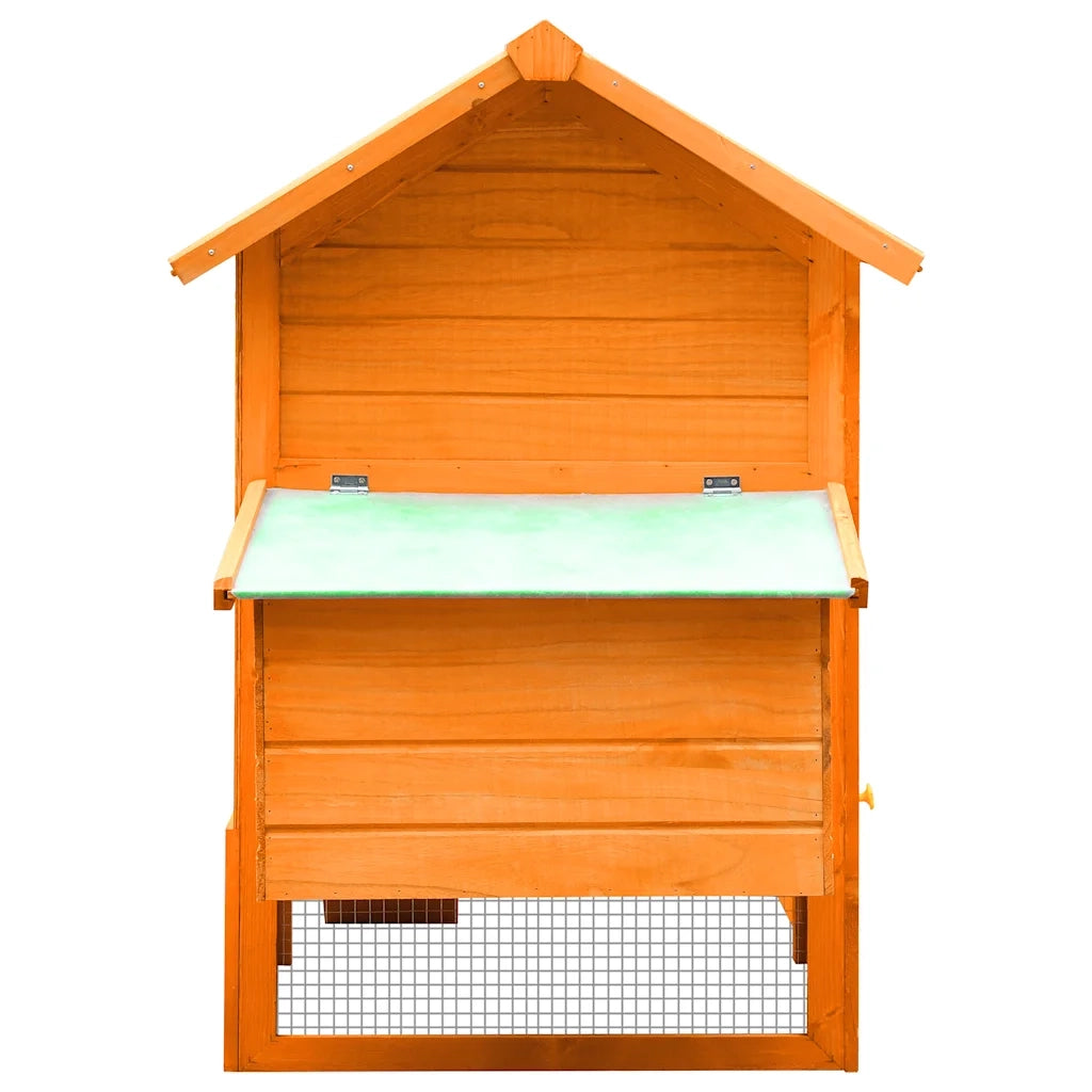 Gabbia per Polli in Legno Massello di Pino e Abete 170x81x110cm 170644