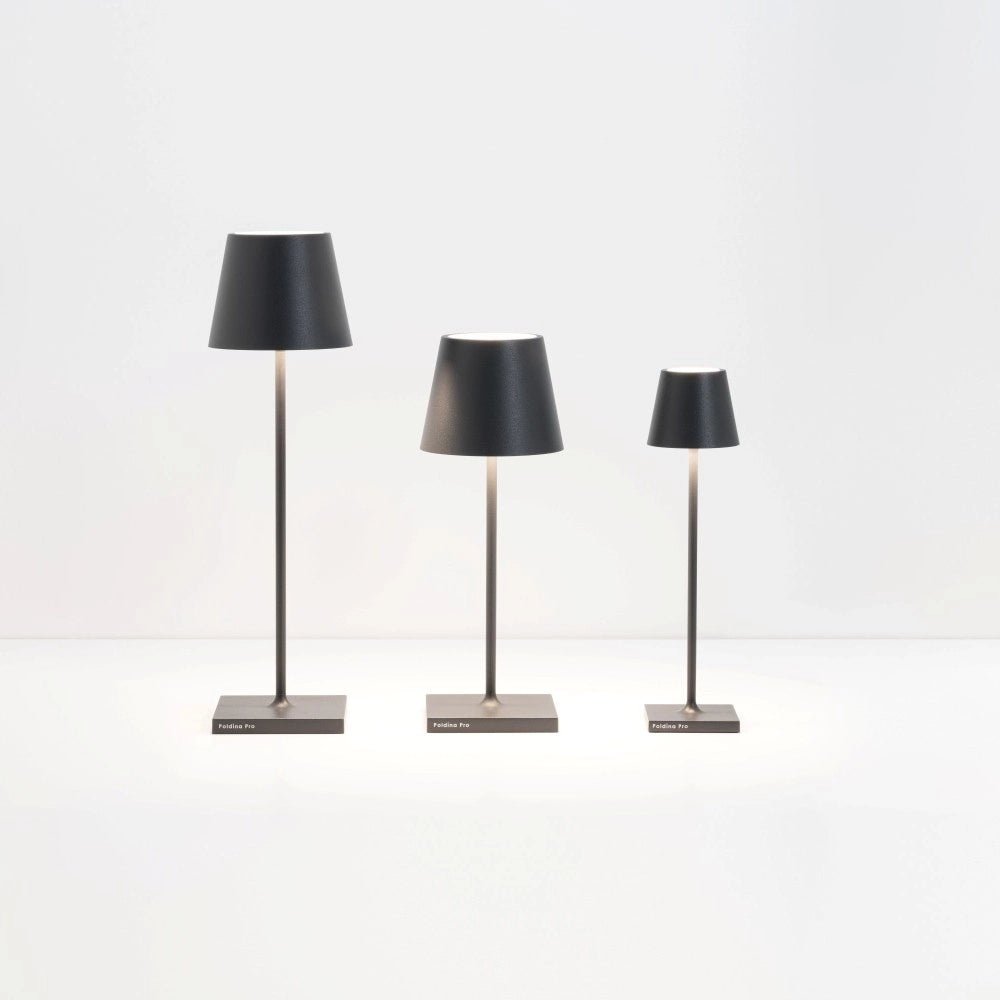 Zafferano - Lampada a led da tavolo Poldina Pro Ocra ricaricabile e dimmerabile - 2.2W 2200-2700-3000K