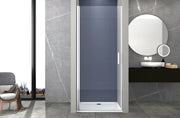 Box doccia 80 cm porta 1 BATTENTE nicchia H200 cm cristallo 6mm profilo CROMATO MILA