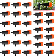 Irrigazione a gocce 30 pezzi - Sistema di gocciolamento micro - Regolazione finale adattabile - Irrigazione per giardino - Resina PP robusta - Risparmio d'acqua efficiente - Irrigatore a gocce