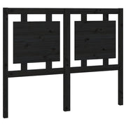 Testiera | Testata per Letto Nera 125,5x4x100cm in Legno Massello di Pino