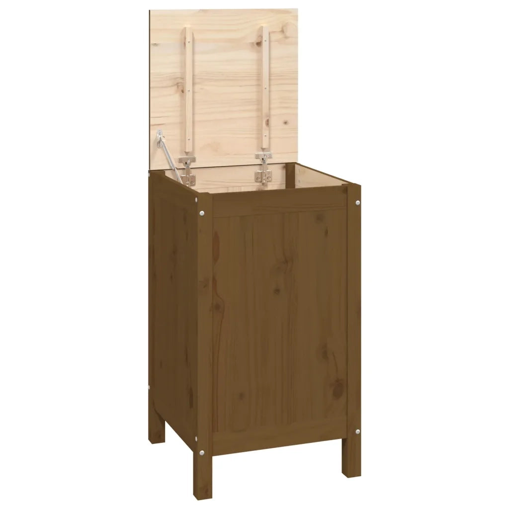 Contenitore per Bucato Ambra 44x44x76 cm Legno Massello Pino 823577