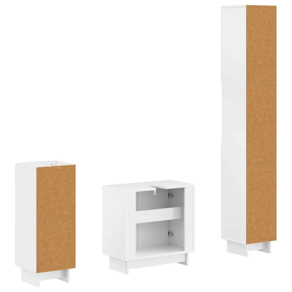 Set di armadietti da bagno in 3 pezzi EDE Legno ingegnerizzato 3417823
