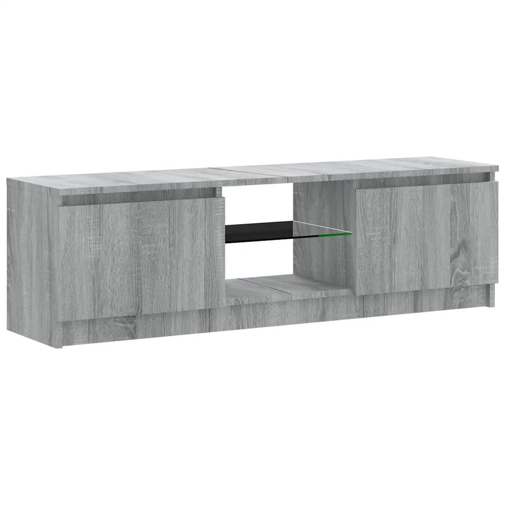 Mobile Porta TV con Luci LED-Credenza TV Grigio Sonoma 120x30x36 cm