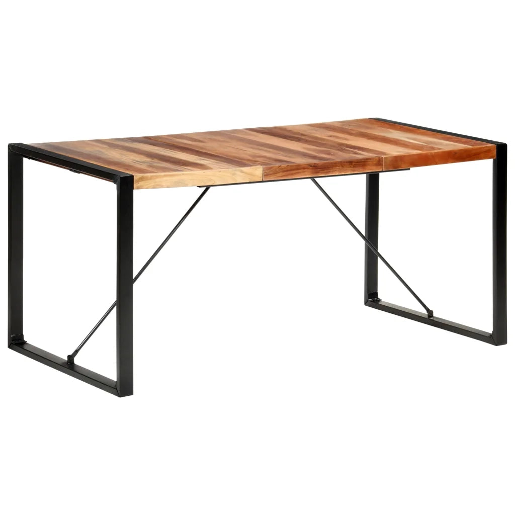Tavolo da Pranzo 160x80x75 cm Legno Massello Finitura Sheesham cod mxl 16278