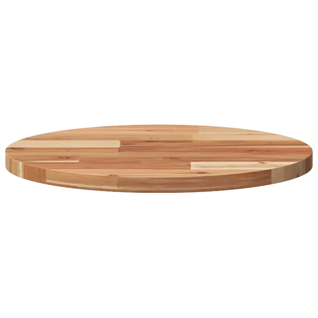Piano Tavolo Rotondo Ø40x2 cm in Legno Massello di Acacia 4008694