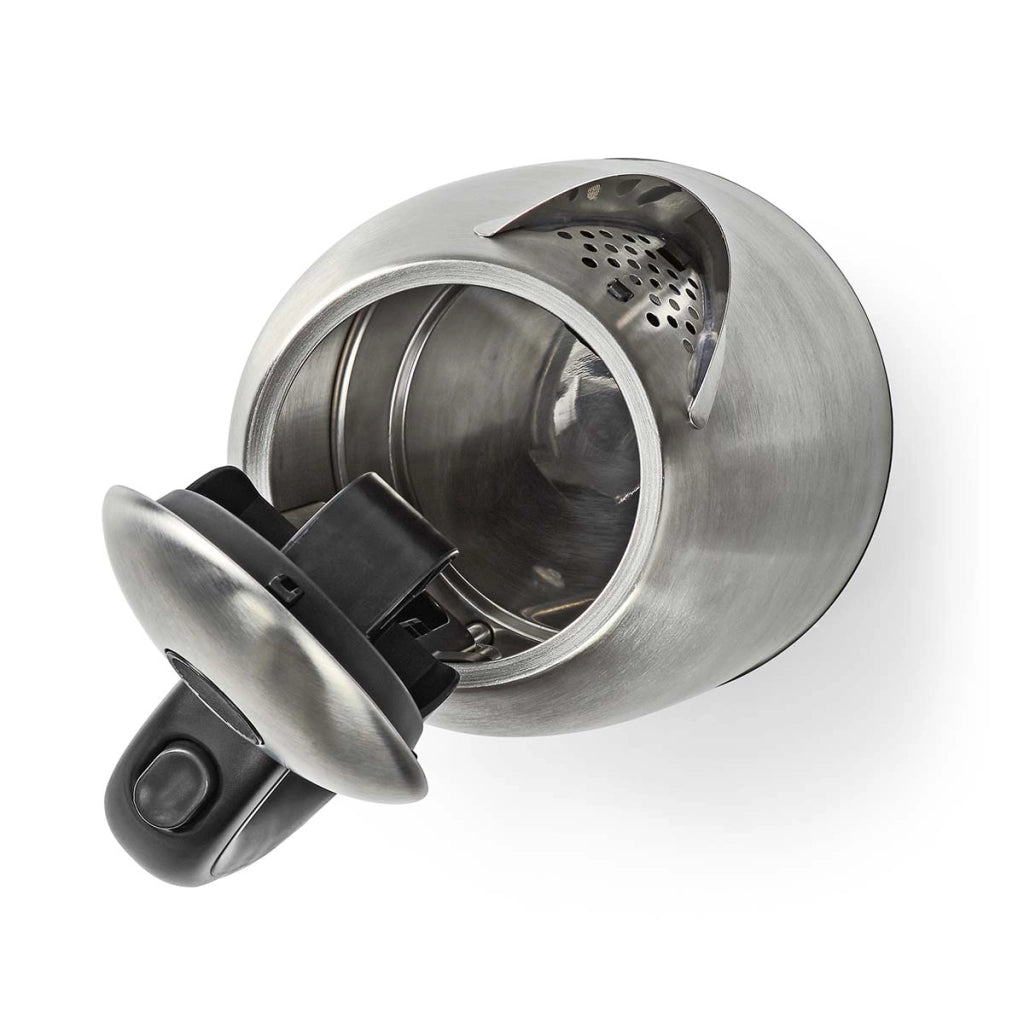 Bollitore elettrico in acciaio da 1,7 l con base rotante da 2200 W e regolatore Strix Argento Nedis
