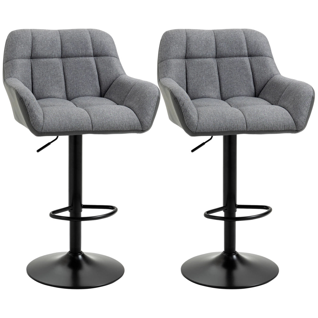 BARHOCKER Set da 2 pezzi Regolabile in altezza 57,5 x 52,5 x 93-114 cm Grigio