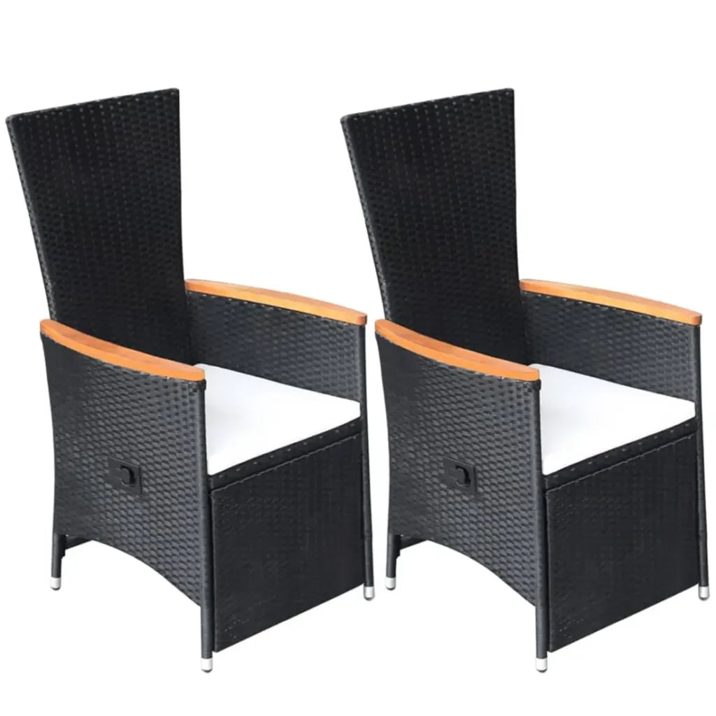 Set Mobili da Pranzo per Giardino 5 pz Nero 3068760