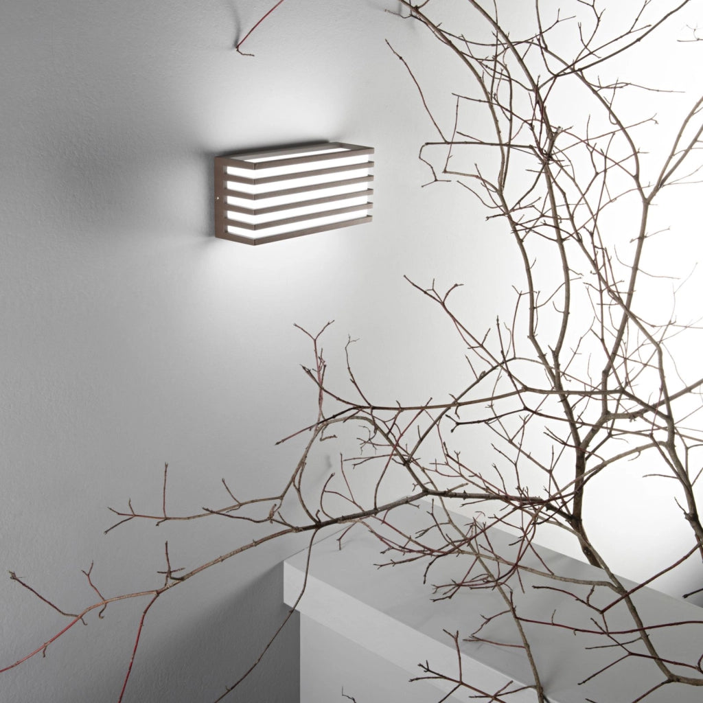 APPLIQUE BIEMISSIONE LED DUKROT CORTEN 12W 1440LM CCT 3000K / 4000K IP54 CCT 22X8X11CM
