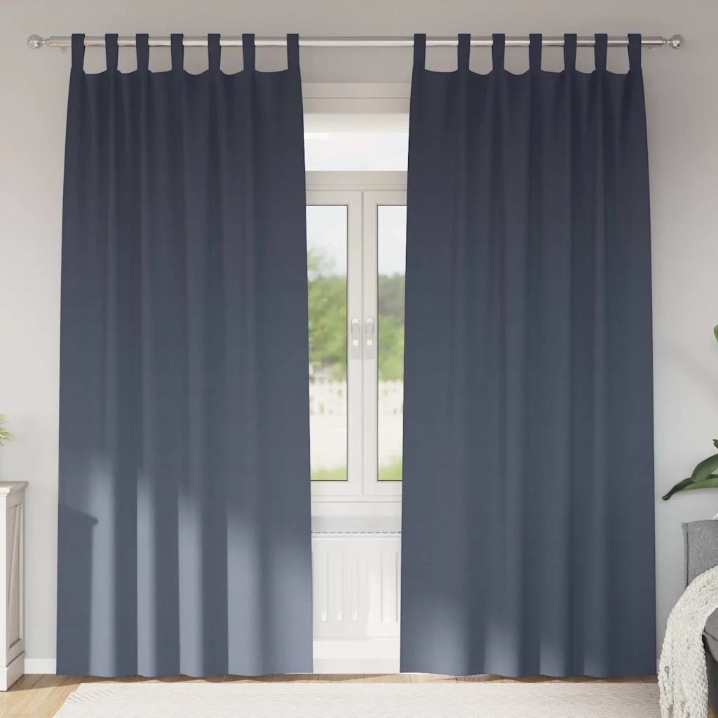 Tende Blackout con Anelli 2 pcs Antracite 225 x 140 cm 4107560