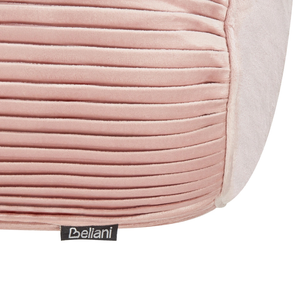 Cuscino decorativo lungo in velluto stampato tinta unita rosa 22 x 60 cm elegante raffinato