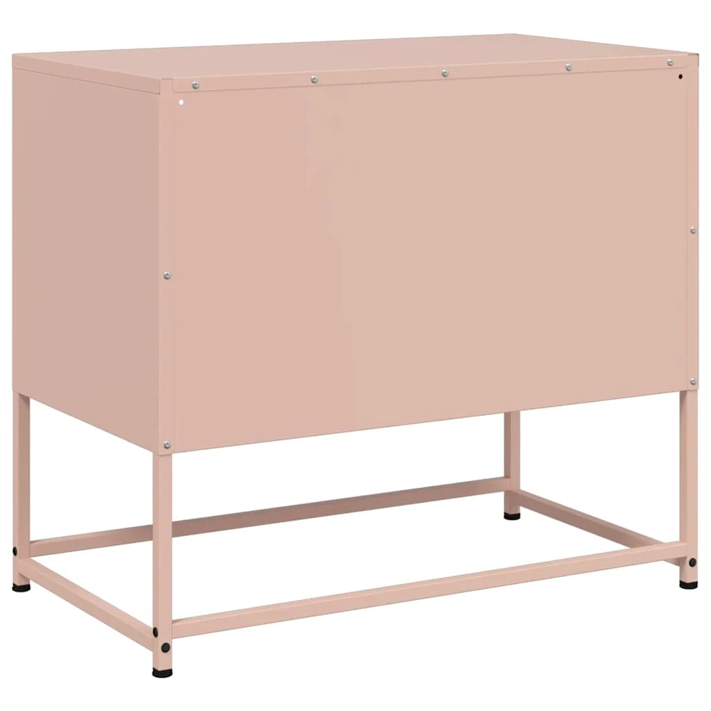 Mobile TV multimediale mensola TV credenza TV sala da pranzo soggiorno camera da letto rosa 68 x 39 x 60,5 cm acciaio rosa 02_0028300