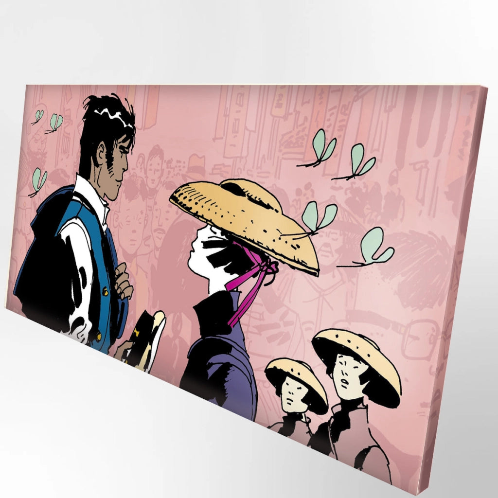 Quadro Canvas su telaio in legno Tela Corto Maltese Misura: 140x70 cm