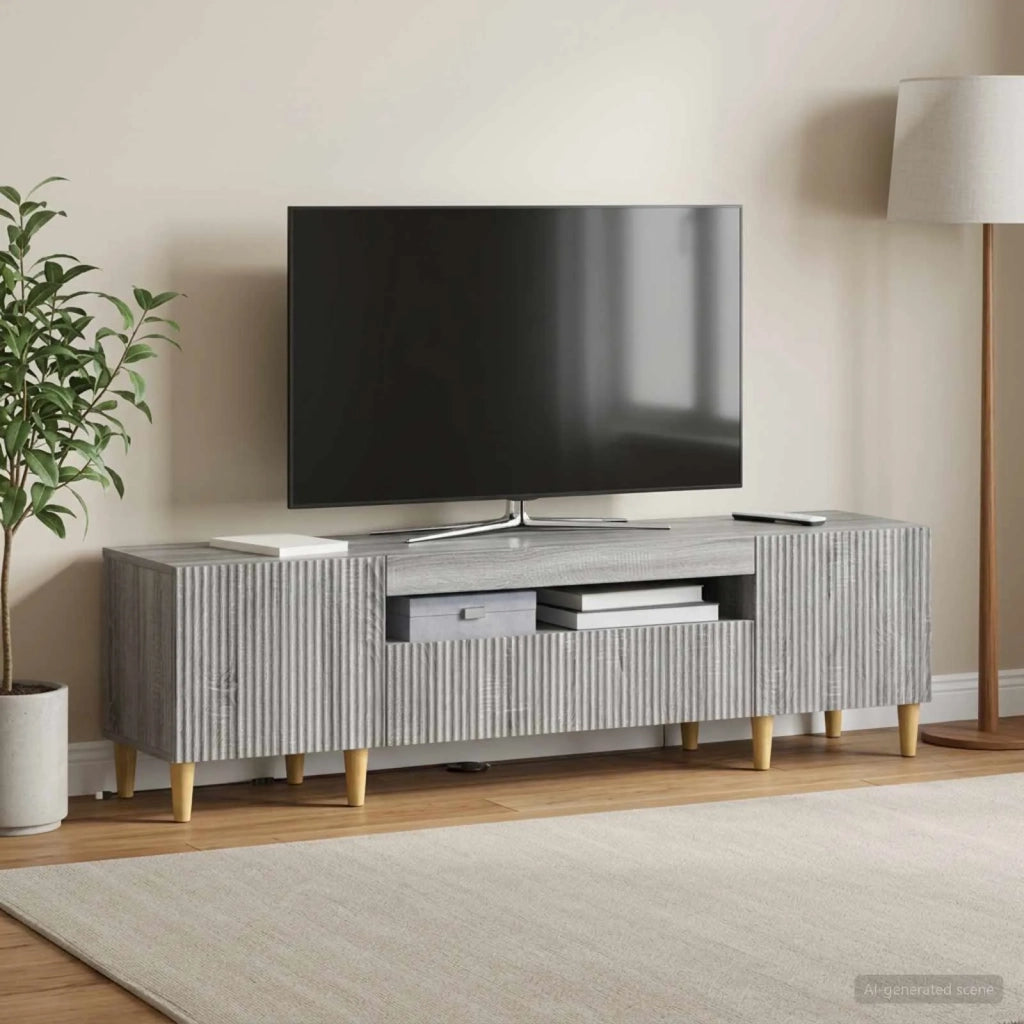 Mobile TV LED Sonoma grigio Legno ingegnerizzato 896691
