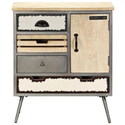 Credenza in Legno Massello di Mango e Acciaio 65x33x76cm 246283