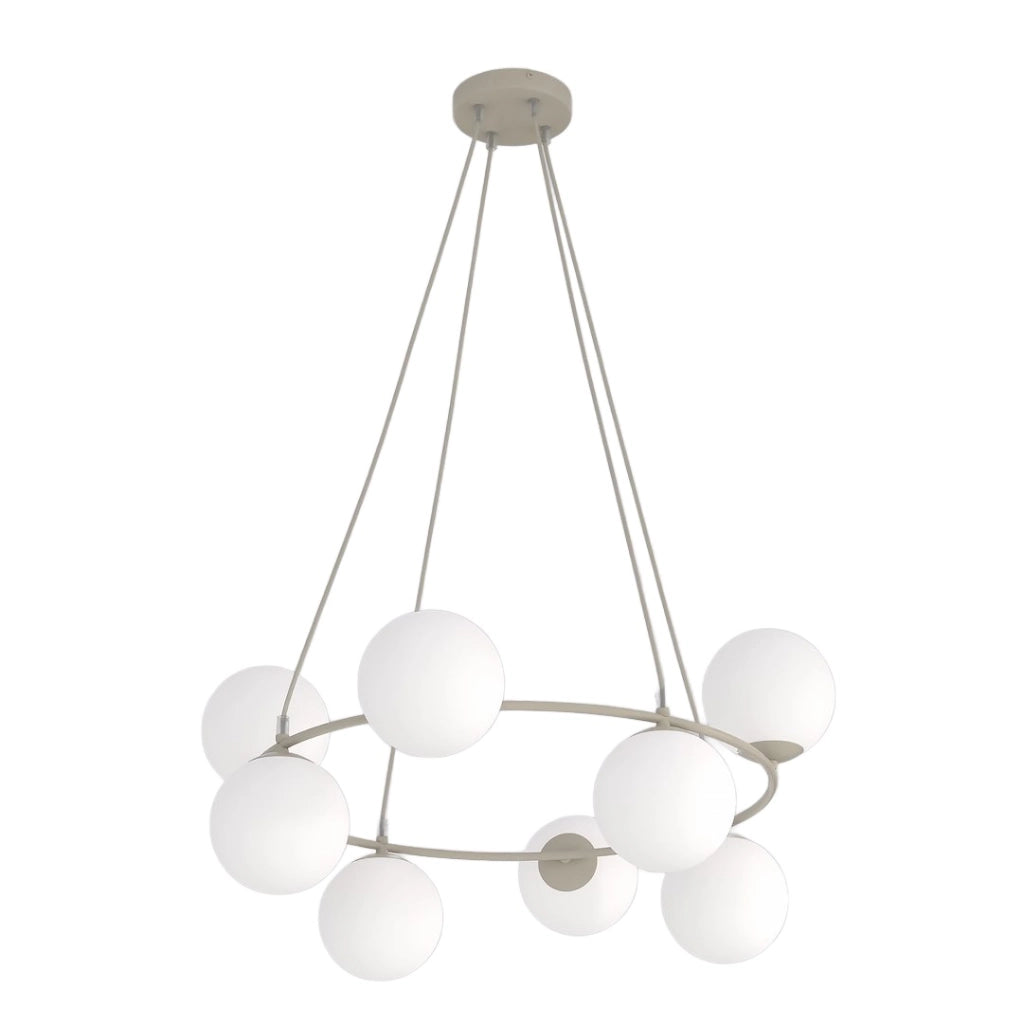 Lampada sospesa AZURA bianco-beige 8xE14 Emibig
