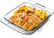 Ovenschotel in vetro per forno, teglia per forno grande, teglia per lasagna in vetro, teglia rettangolare per forno, teglia per lasagna, forma in vetro per forno, teglia per brasatura, teglia rettangolare per forno (3,0 litri)