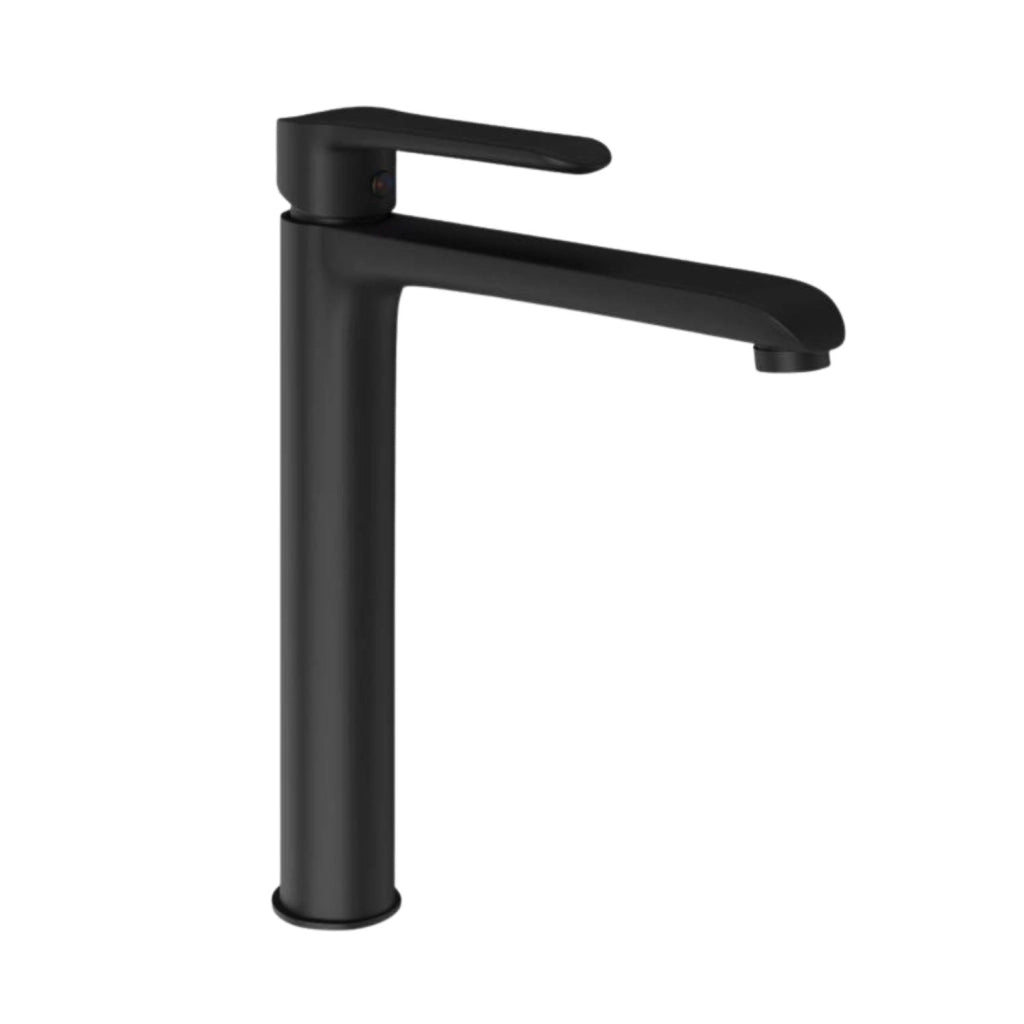 Miscelatore rubinetto modello puma per lavabo canna alta in ottone nero opaco *** confezione 1