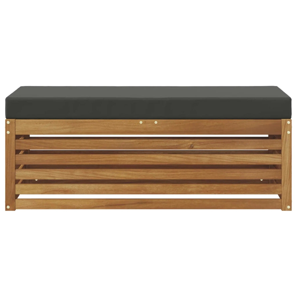 Sedia da giardino-Panca Sgabello Naturale e Antracite 115 x 43 x 37 cm