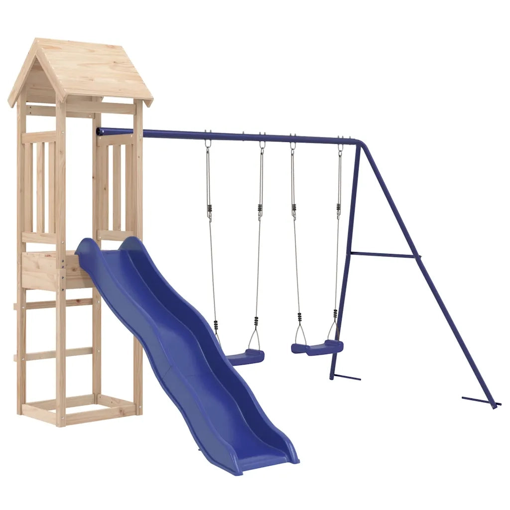 Set da Gioco da Esterno in Legno Massello di Pino CFW2144716