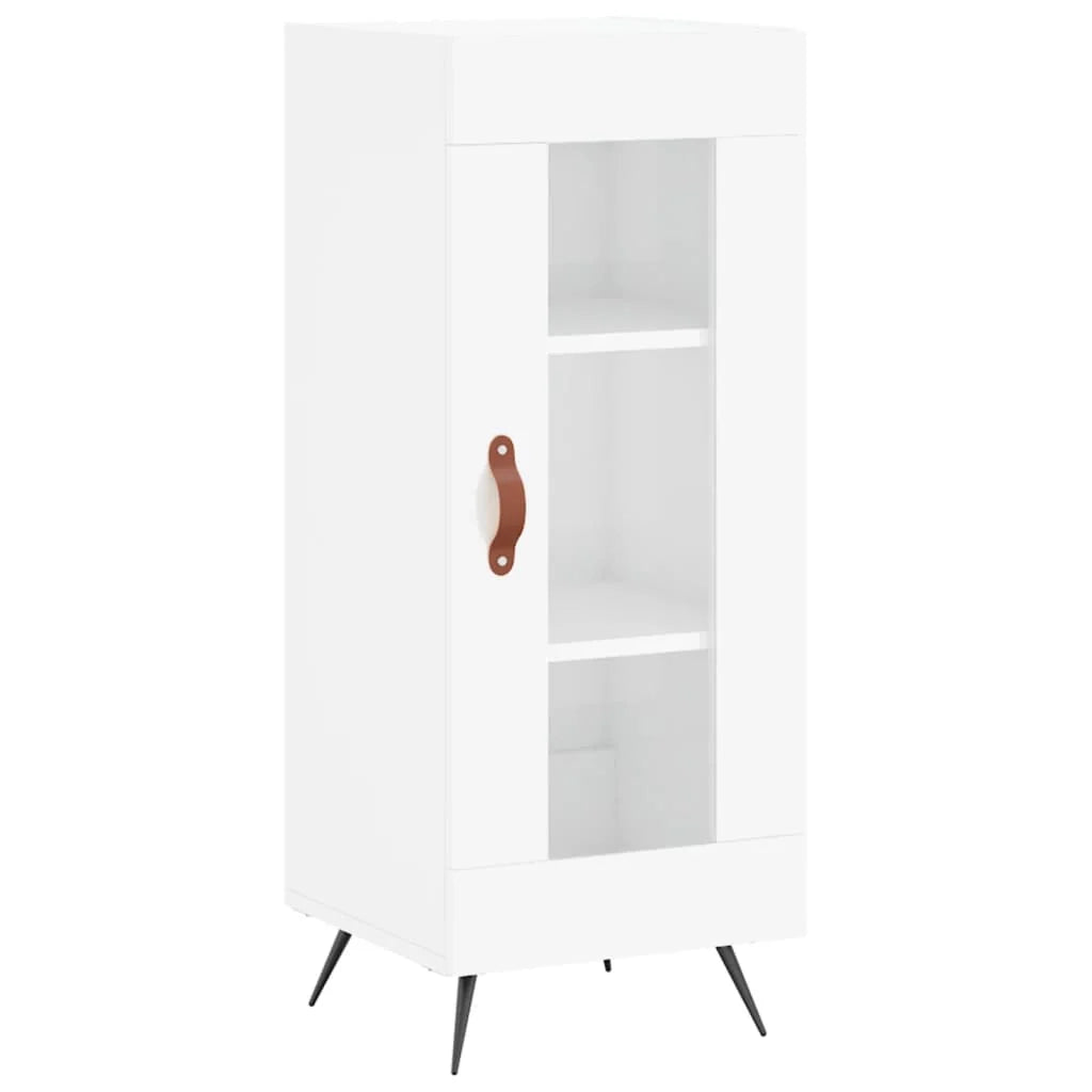Buffet credenza cassettiera mobiletto mobile contenitore organizer cucina soggiorno lucido 34,5 x 34 x 180 cm legno ingegnerizzato bianco 02_0032930