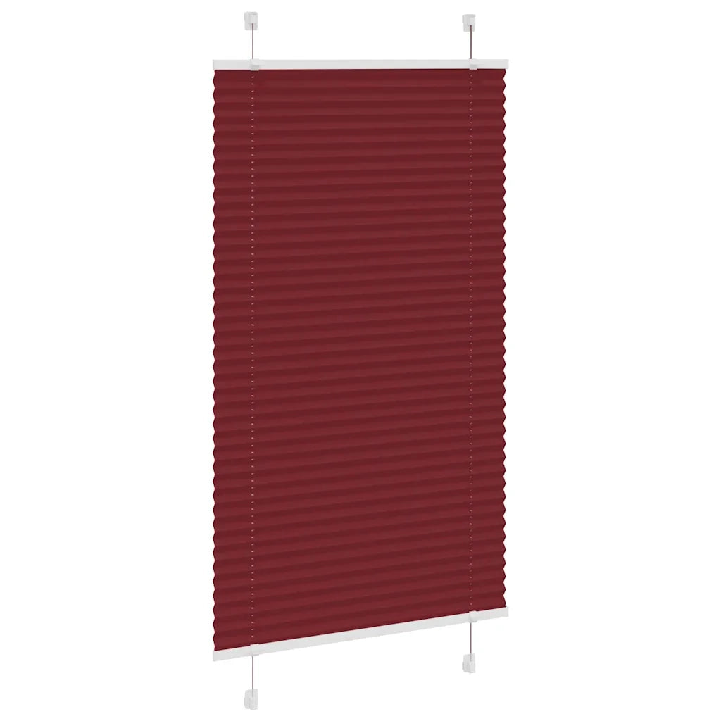 Tenda Plissettata Rosso Bordeaux 80x100 cm Larghezza Tessuto 4015224