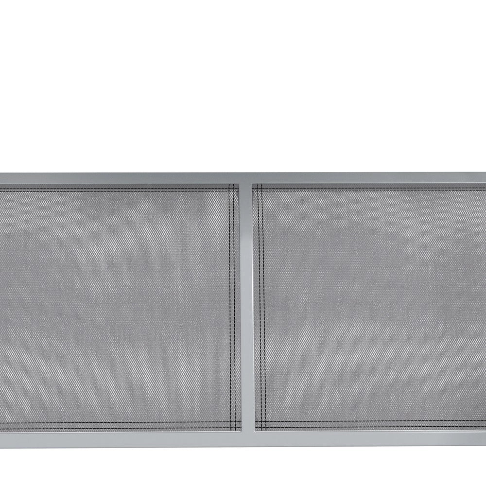 Dondolo da Giardino 3 Posti con Tettuccio ¨C Xylo ¨C Metallo Grigio, 170x110x153 cm