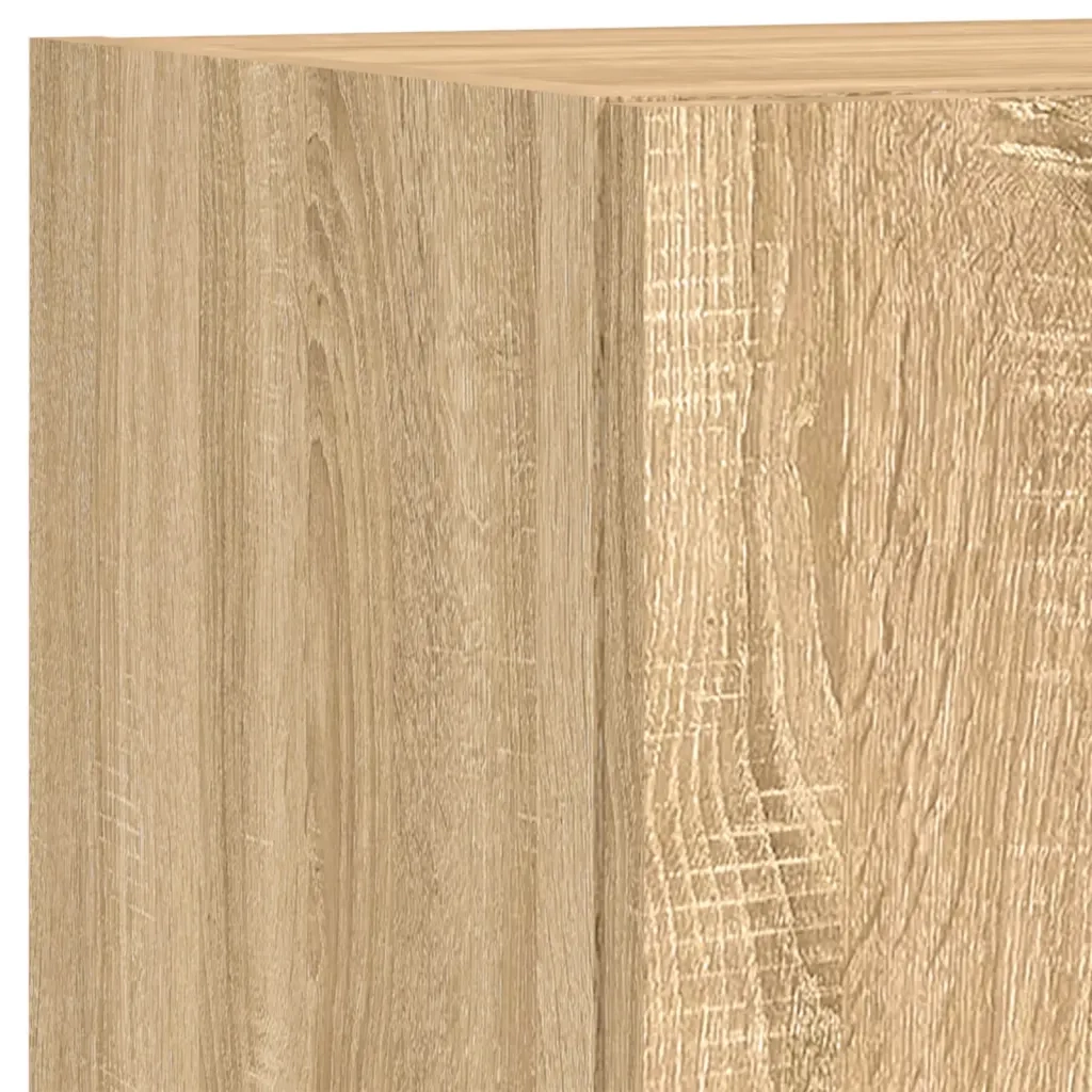 Mobili TV a Muro con LED 5pz Rovere Sonoma Legno Multistrato 3216599