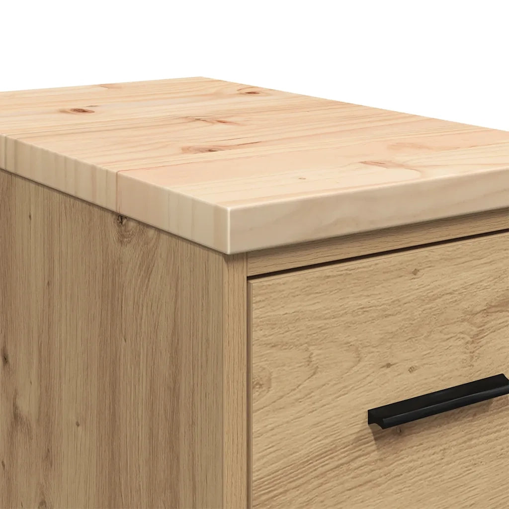 Armadietto per Garage in Rovere Artigianale 30x51x85 cm