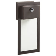Lampada da parete a LED per esterni Lampada da parete nera Sconce in metallo ferro vetro opaco con sensore di movimento Design moderno Patio Garden